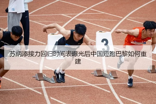 苏炳添接力回归时间表曝光后中国短跑巴黎如何重建